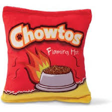 FLAMING HOT CHOWTOS PLUSH DOG TOY Case of 4