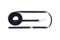 RC Pet Products Training Leash in black, coiled with a silver metal clip