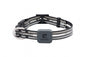 RC Pets grey and black dog collar with reflective stripes and a grey control box