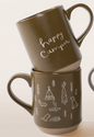 STONEWARE NEW YORK MUGS