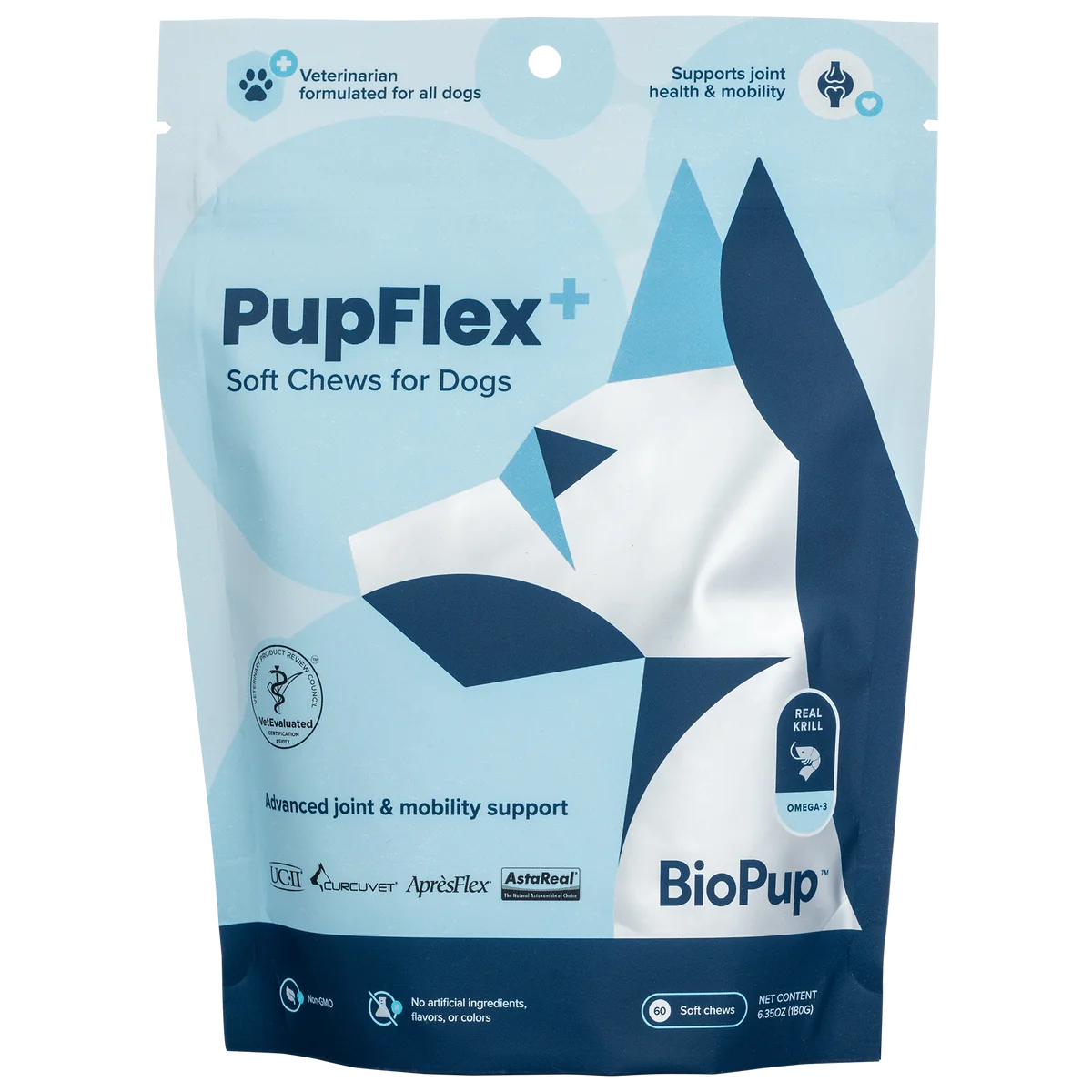 PupFlex+ Hip and Joint soft chews for dogs with UC-ll®, 60ct.