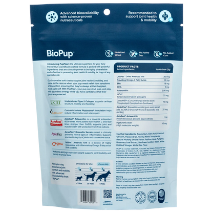 PupFlex+ Hip and Joint soft chews for dogs with UC-ll®, 60ct.