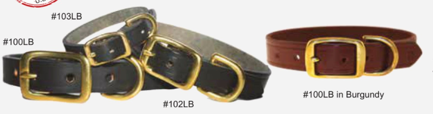 Latigo Collar W/ Brass Hardware