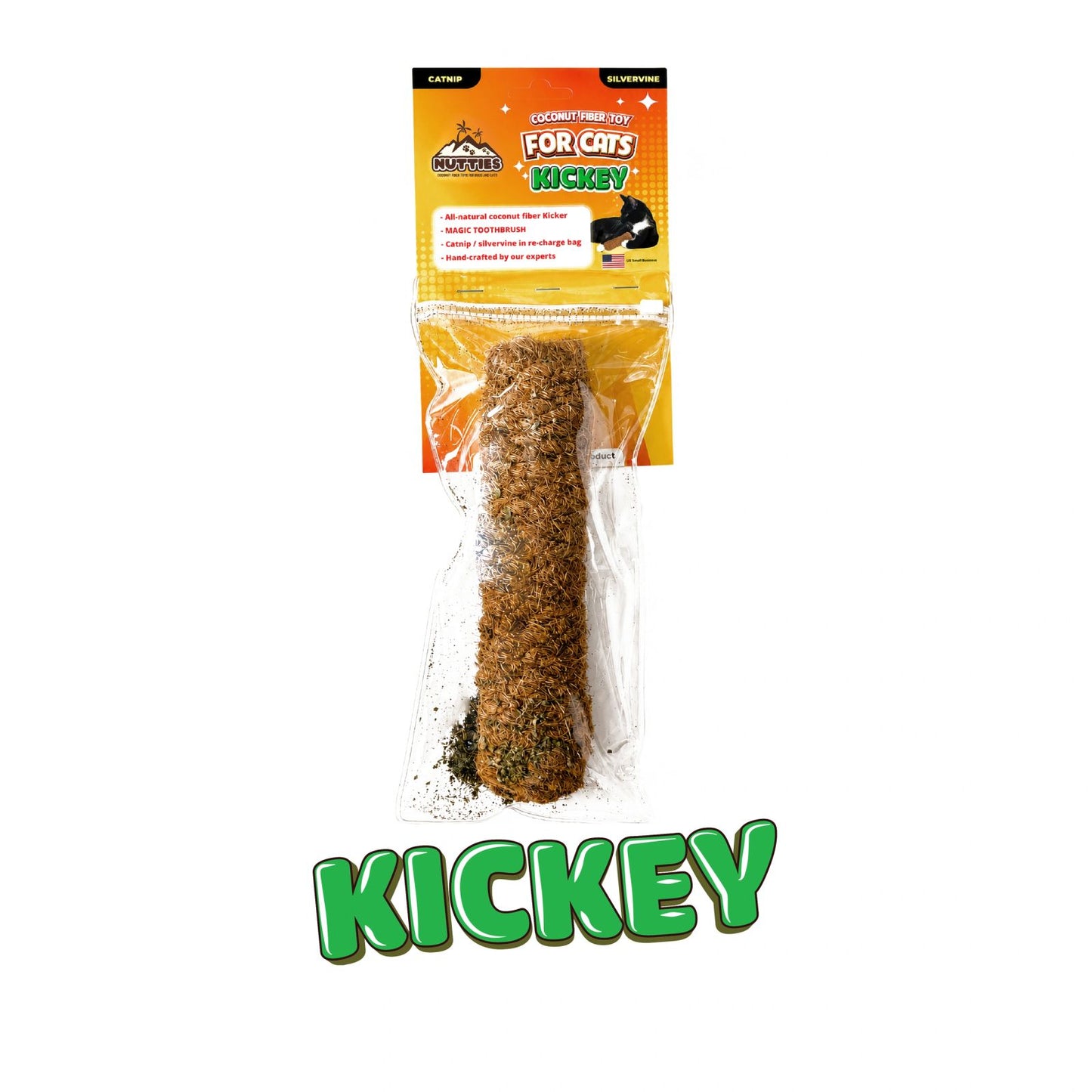 Nutties larger coconut fiber cat toy in bag