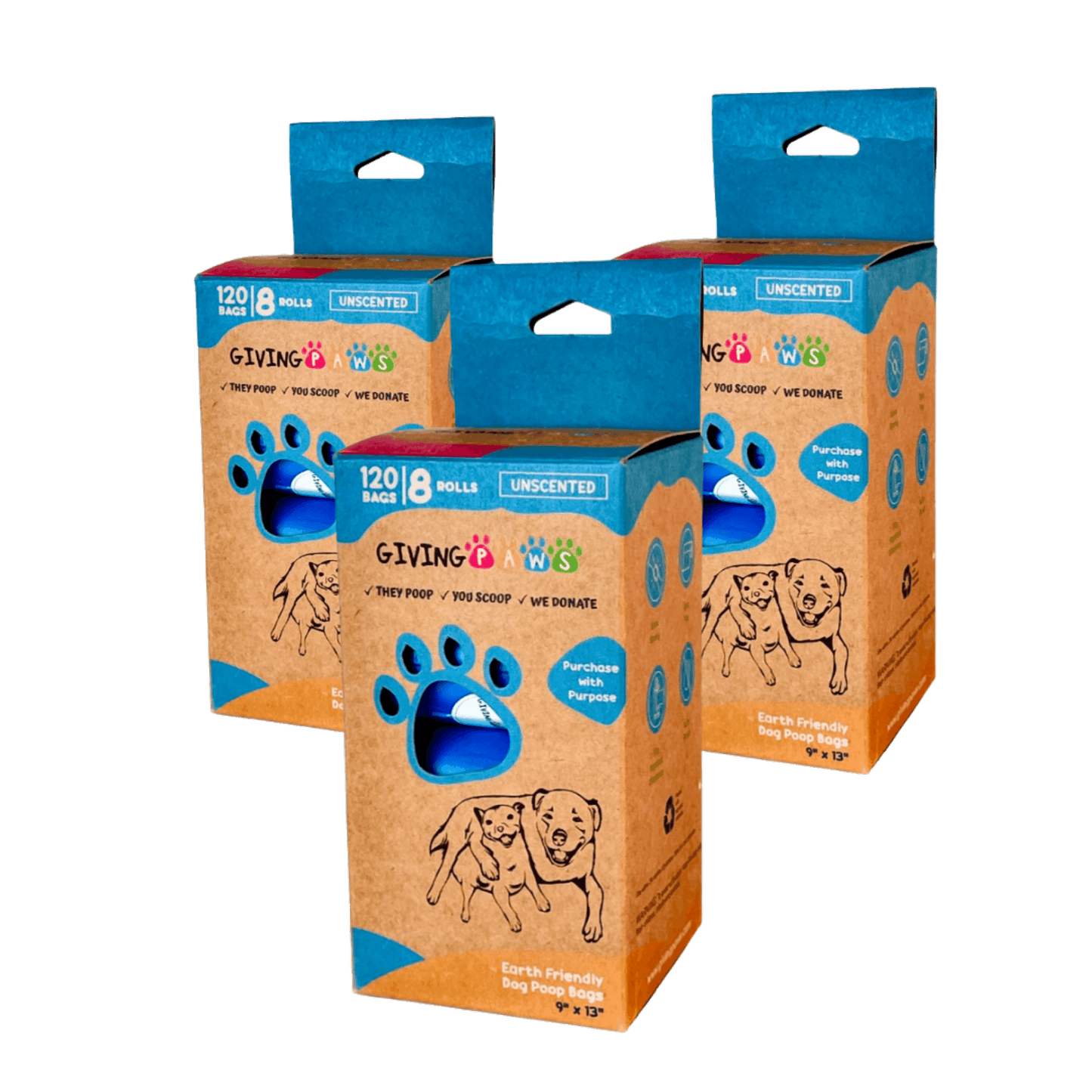 Lavender dog poop bags 8 rolls, 120 bags