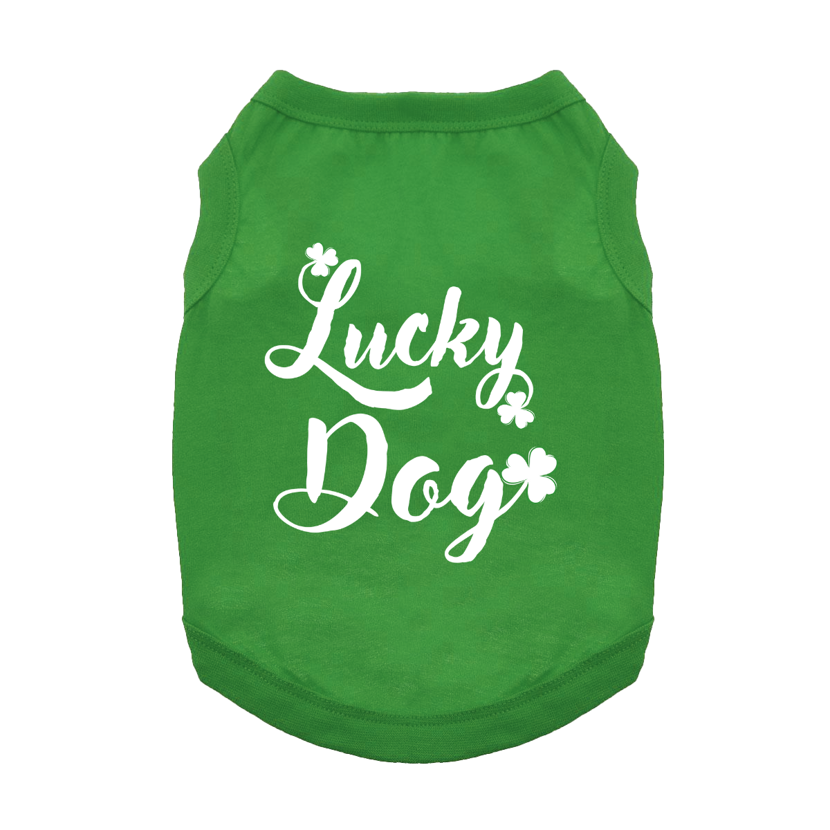 Fun T-Shirt - Lucky Dog Dog Shirt - Emerald Green