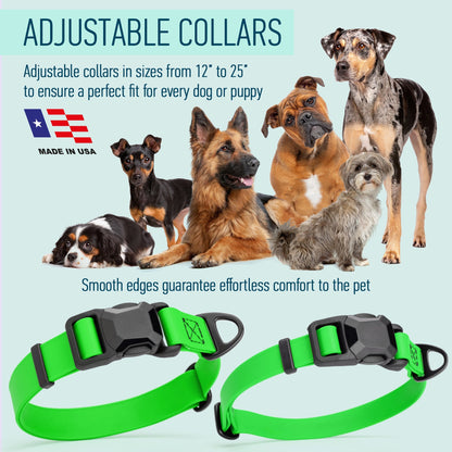 Biothane Waterproof Dog Collar with Magnetic Quick Release Buckle