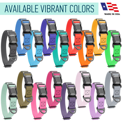 Biothane Waterproof Dog Collar with Magnetic Quick Release Buckle