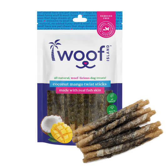 Coconut Mango Collagen Twists with Fish Skin
