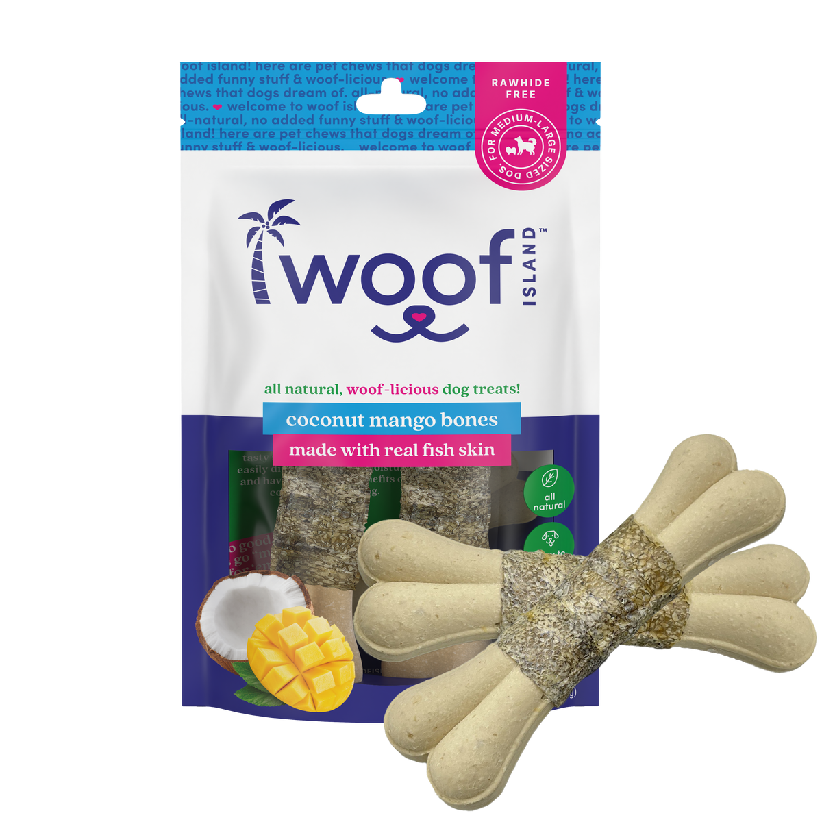 Coconut Mango Collagen Bone with Fish Skin