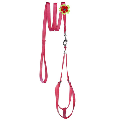 Step-In Nylon Dog Harness + Optional Flower Leash