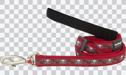6 Ft Adjustable Dog Leads (with Padded Handle) - Skull & Roses