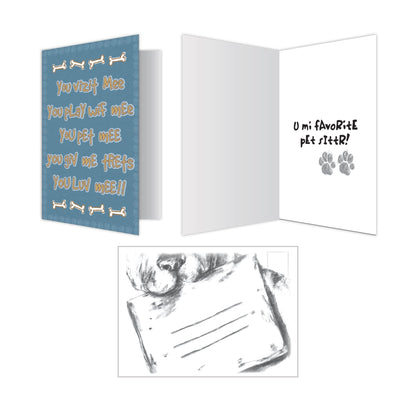 Pet Sitting Card (Pack of 6)