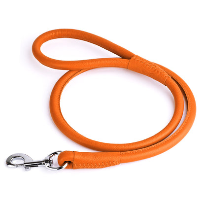 Soft Leather Round Dog Lead