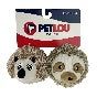 Ez Squeaky Ball Twin Pack - Hedgehog & Sloth