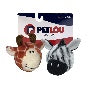 Ez Squeaky Ball Twin Pack - Giraffe & Zebra