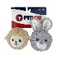 Ez Squeaky Ball Twin Pack-Lamb & Rabbit