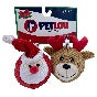 Christmas Ez Squeaky Ball Twin Pack-Santa & Reindeer
