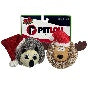 Christmas Ez Squeaky Ball Twin Pack-Hedgehog & Reindeer