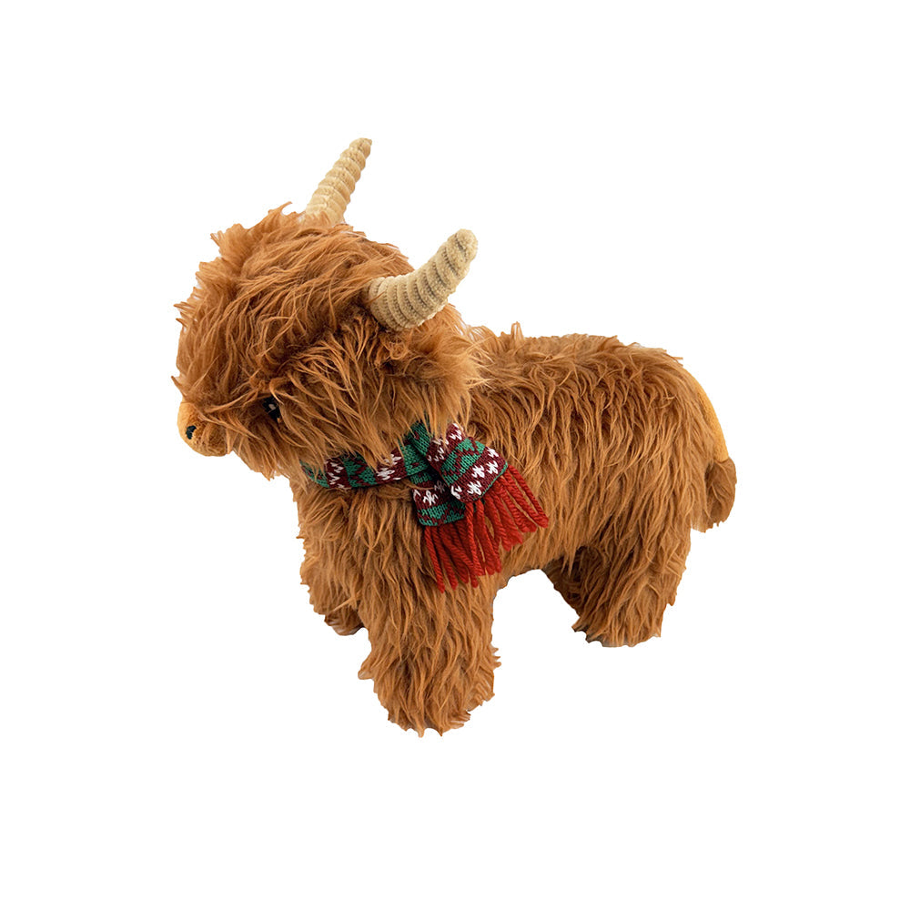 Christmas Golden Highland Cow
