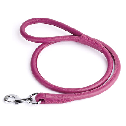 Soft Leather Round Dog Lead