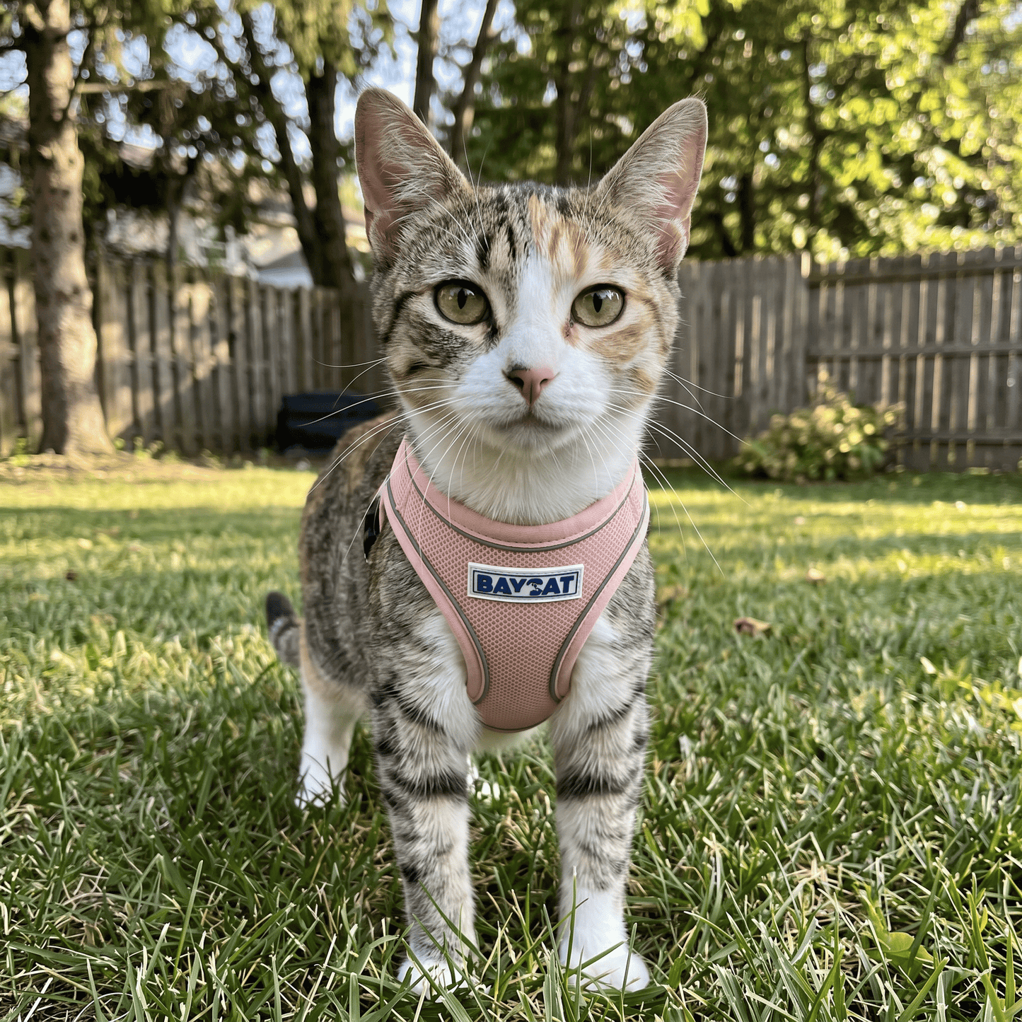 BAYCAT Harness + Leash in Chesapeake Rose