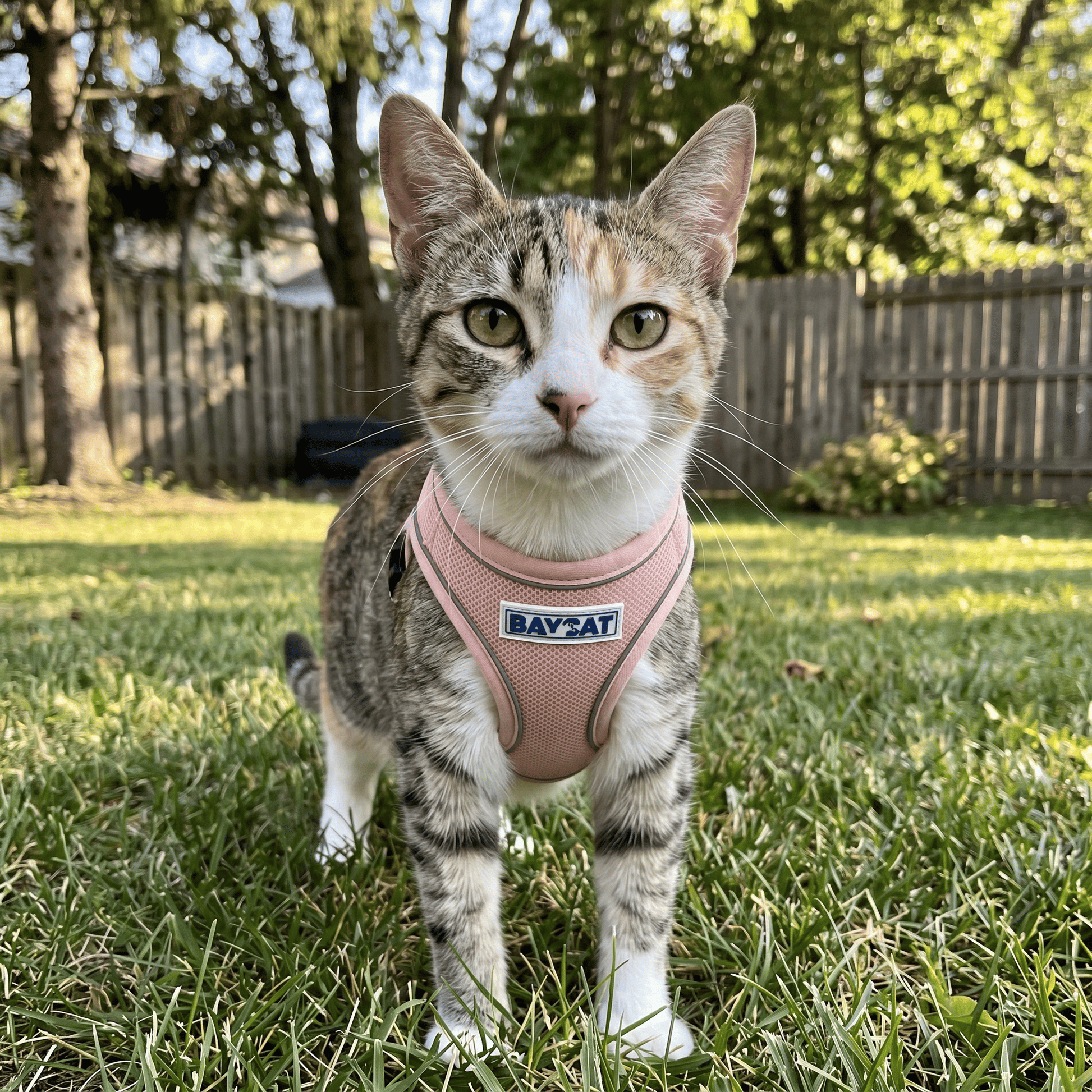 BAYCAT Harness + Leash in Chesapeake Rose