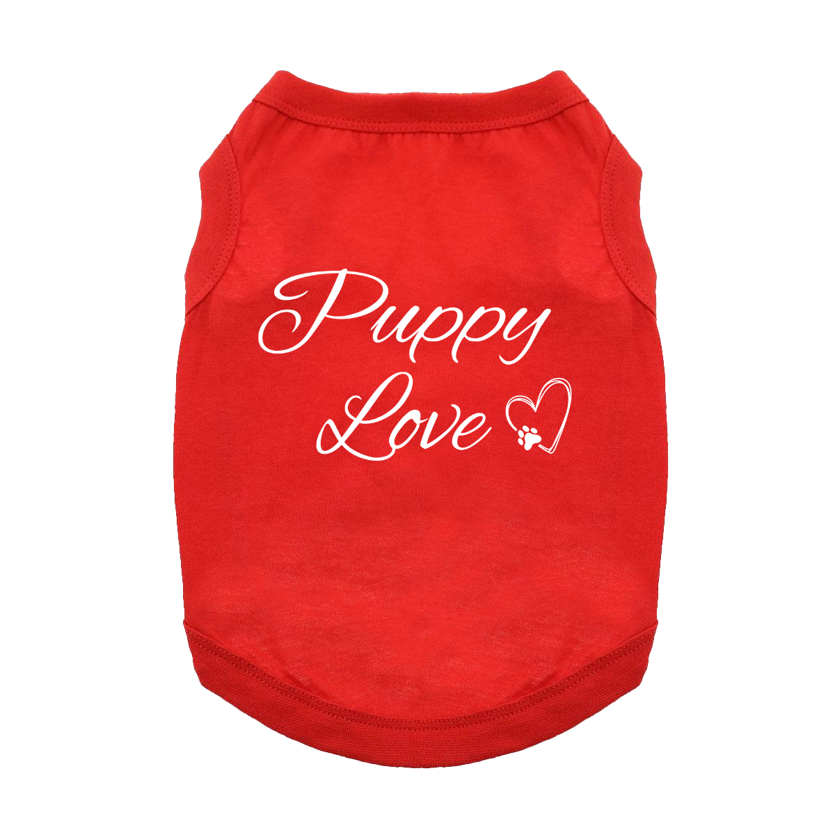 Fun T-Shirt - Puppy Love Dog Shirt - Flame Scarlet Red