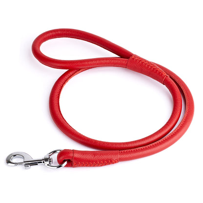 Soft Leather Round Dog Lead