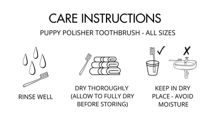 Puppy Polisher Biodegradable Toothbrush Regular/Medium- Case of 10