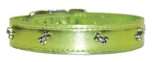 Signature Leather Metallic Collar (Hearts)