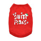 Fun T-Shirt - Santa Paws Dog Shirt - Red