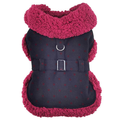 Black & Burgundy Dots