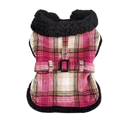 Hot Pink & Tan Plaid
