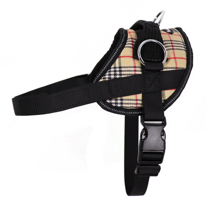 No Pull Harness - Plaid & Camo - Tan Plaid