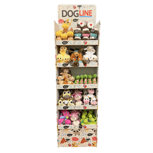 6" Mini Animal Dog Toy Collection with Pop-Up Display