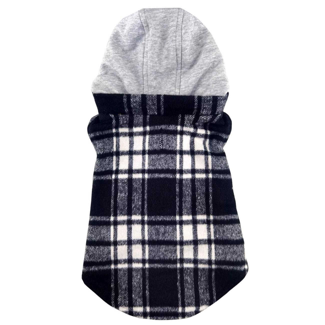 Flannel - Black & White Plaid