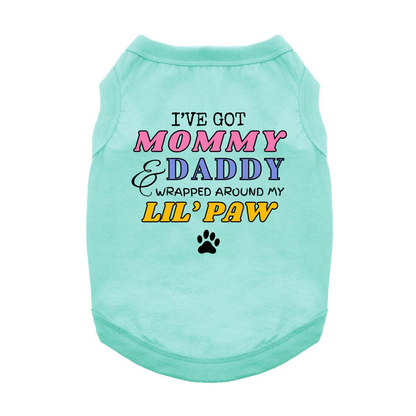 Fun T-Shirt - Wrapped Around My Lil Paw